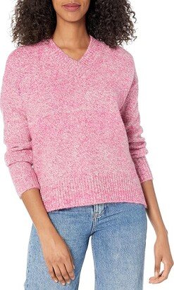 Rylie V-Neck Pullover Sweater (Azalea Combo) Women's Clothing