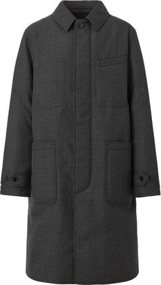 Micro-Check Wool Car Coat