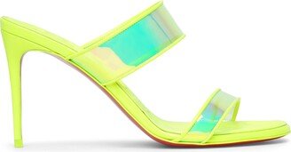 Just Loubi 85 yellow mules