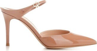 Ribbon Pointed Toe Slip-On Mules-AA