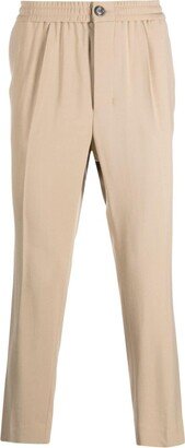 Elasticated-Waist Cropped Trousers-AD