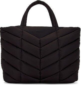 Puffer Tote Bag in Black