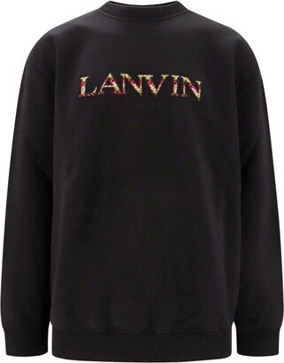 Logo Embroidered Crewneck Sweatshirt-AQ