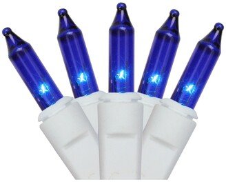 Northlight Set of 150 Blue Mini Icicle Christmas Lights 3 Spacing - White Wire