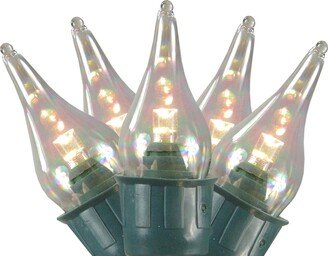 Northlight 50-Count White Twinkle Flame Tip C5 Mini Christmas Light Set 14ft Green Wire