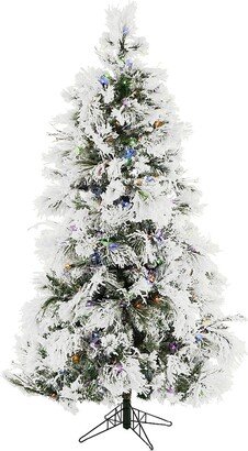 Fraser Hill Farms 12' Snow-Flocked Snowy Pine Artificial Christmas Tree