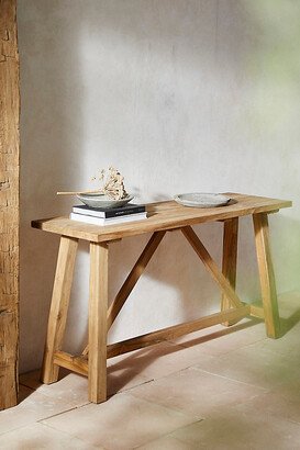 Braced Leg Teak Console