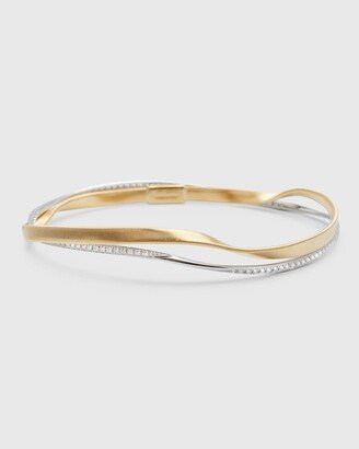 18K Gold Bangles with Diamonds