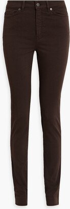 Cotton-blend twill skinny pants