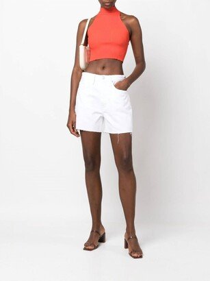 High Rise Vintage Shorts In Rumpled Blanc Grind