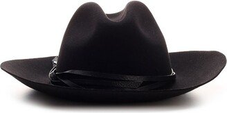 Curved Wide Brim Fedora Hat