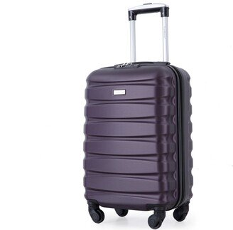 EDWINRAY 20 Carry on Luggage ABS Lightweight Spinner Suitcase with TSA Lock, Purple
