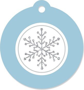 Big Dot of Happiness Winter Wonderland - Snowflake Holiday Party and Winter Wedding Favor Gift Tags (Set of 20)