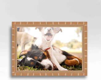 CustomPictureFrames.com 16x17 Frame Gold Real Wood Picture Frame Width 1.5 inches | Interior