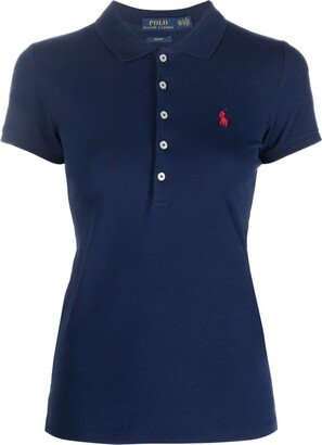 Blue Polo Pony Cotton Polo Shirt