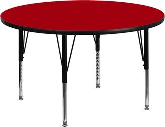 42'' Round Thermal Laminate Activity Table - Adjustable Short Legs