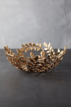 Gilded Leaf Decorative Bowl-AA