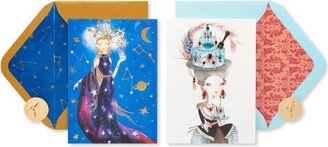 2ct Cards Celestial Girl and Eat Cake Girl - PAPYRUS