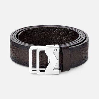 M Buckle Sfumato Brown 35 Mm Leather Belt