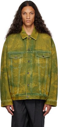 Yellow Dropped Shoulder Denim Jacket