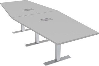 Skutchi Designs, Inc. 12 Person Modular Hexagon Conference Table Metal Bases Electric Units