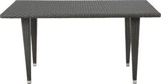 Dominica Rectangle Wicker Table - Gray