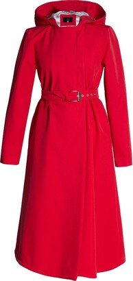 Rainsisters Short Red Waterproof Coat In A-Line Cut: Classic Red