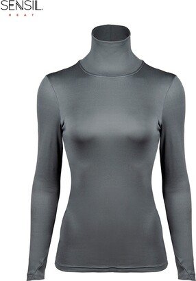 Balletto Athleisure Couture Heat High Collar Blouse Grigio Scuro