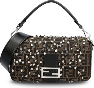 Sequin Embellished Baguette Bag