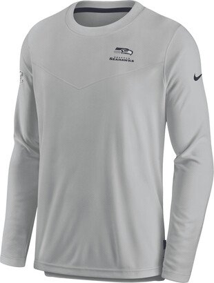 Men's Dri-FIT Lockup (NFL Seattle Seahawks) Long-Sleeve Top in Grey