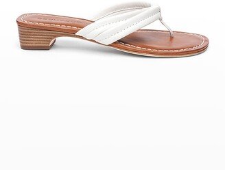 Miami Flat Antiqued Leather Thong Sandals