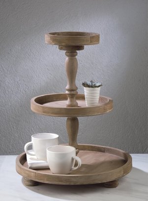Three Tier Wooden Display Stand