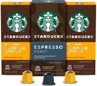 by Nespresso Original Line Pods Light and Dark Roast Coffee Variety Pack - 24ct