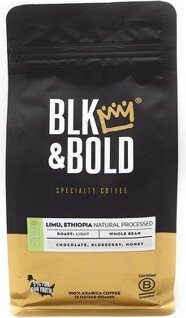 BLK & Bold Specialty Beverages BLK & Bold Limu Ethiopia Natural Processed, Light Roast Whole Bean - 12oz