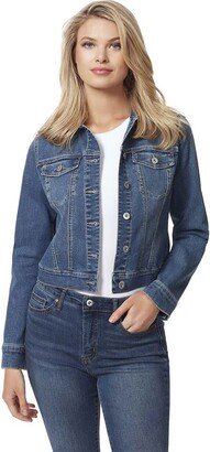 Women's Plus Size Pixie Classic Feminine Fit Crop Jean Jacket