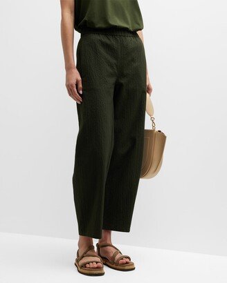 Crinkled Cropped Lantern Pants