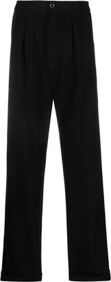 Straight-Leg Lyocell Trousers-AA