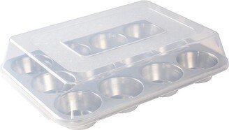 Naturals 12 Cavity Muffin Pan with High-Domed Lid