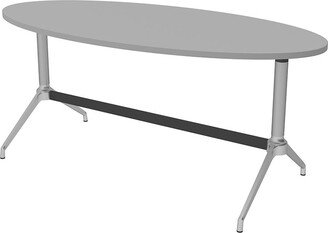 Skutchi Designs, Inc. Small 4 Person Oval Conference Table With Trestle Base And Power Unit