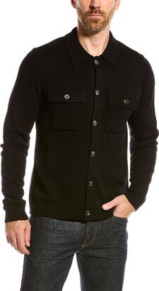 Amicale Cashmere Wool & Cashmere-Blend Overshirt