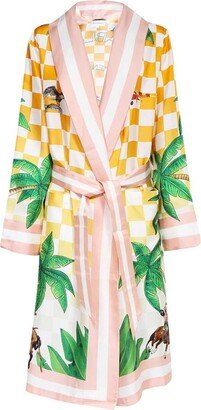 Printed Silk Robe-AA