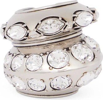 Jewelled Accumulation Ring In Antiqued Silver