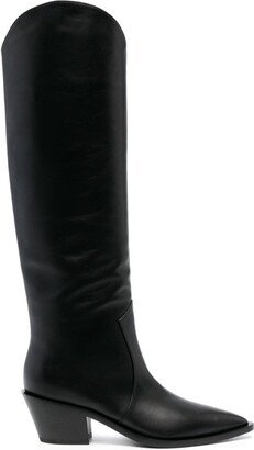 Denver 70mm leather knee boots