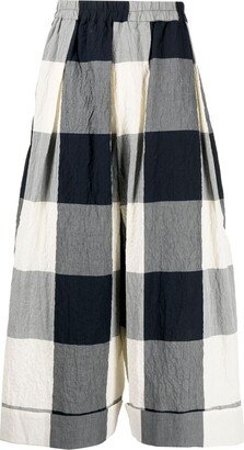 Baker check-print cropped trousers