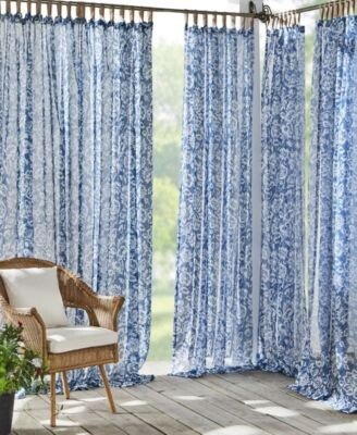 Verena Sheer Floral Indoor Outdoor Tab Top Curtain Collection