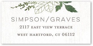 Address Labels: Garland Initials Address Label, White, Address Label, Matte