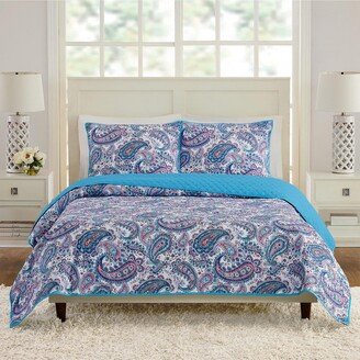 Haymarket Paisley 3-Piece Quilt Set, Full/Queen