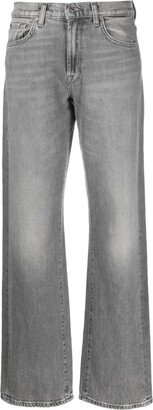 Stonewashed Wide-Leg Jeans-AD