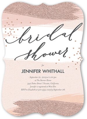 Bridal Shower Invitations: Captivating Romance Bridal Shower Invitation, Beige, 5X7, Matte, Signature Smooth Cardstock, Bracket