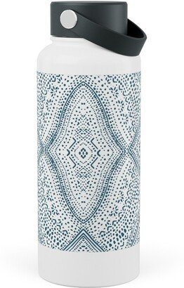 Photo Water Bottles: Tribal Dot - Navy Stainless Steel Wide Mouth Water Bottle, 30Oz, Wide Mouth, Blue